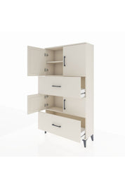 Arges Dolap 3 Raflı 2 Çekmeceli 4 Kapaklı 88x30x163 - S21M027V1A