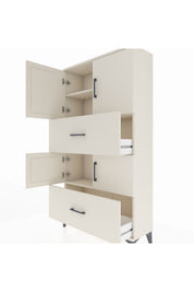 Arges Dolap 3 Raflı 2 Çekmeceli 4 Kapaklı 88x30x163 - S21M027V1A