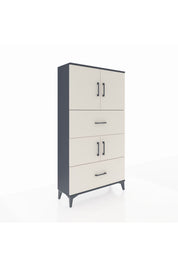 Arges Dolap 3 Raflı 2 Çekmeceli 4 Kapaklı 88x30x163 - S21M027V4A