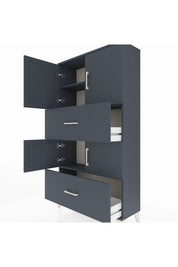 Arges Dolap 3 Raflı 2 Çekmeceli 4 Kapaklı 88x30x163 - S21M027V5A