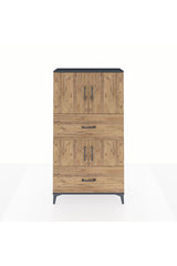 Arges Dolap 3 Raflı 2 Çekmeceli 4 Kapaklı 88x30x163