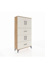 Arges Dolap 3 Raflı 2 Çekmeceli 4 Kapaklı 88x30x163 - S21M027V7A