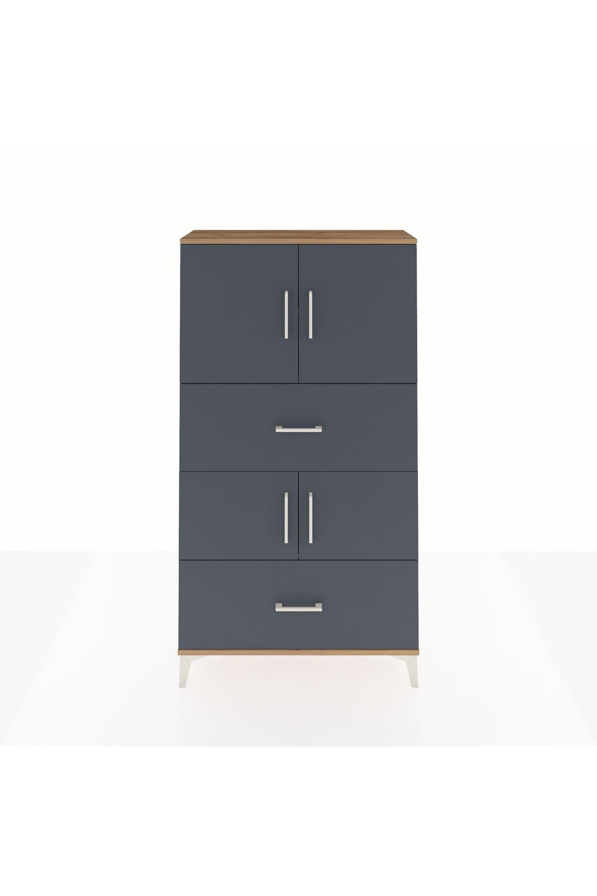 Arges Dolap 3 Raflı 2 Çekmeceli 4 Kapaklı 88x30x163 - S21M027V8A