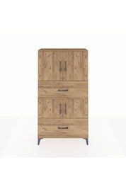 Arges Dolap 3 Raflı 2 Çekmeceli 4 Kapaklı 88x30x163 - S21M027V9A