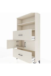 Arges Dolap 3 Raflı 2 Çekmeceli 2 Kapaklı 88x30x163 - S21M028V1A