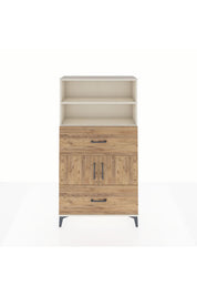 Arges Dolap 3 Raflı 2 Çekmeceli 2 Kapaklı 88x30x163 - S21M028V3A