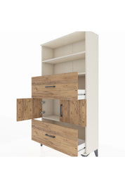 Arges Dolap 3 Raflı 2 Çekmeceli 2 Kapaklı 88x30x163 - S21M028V3A