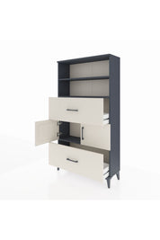 Arges Dolap 3 Raflı 2 Çekmeceli 2 Kapaklı 88x30x163 - S21M028V4A