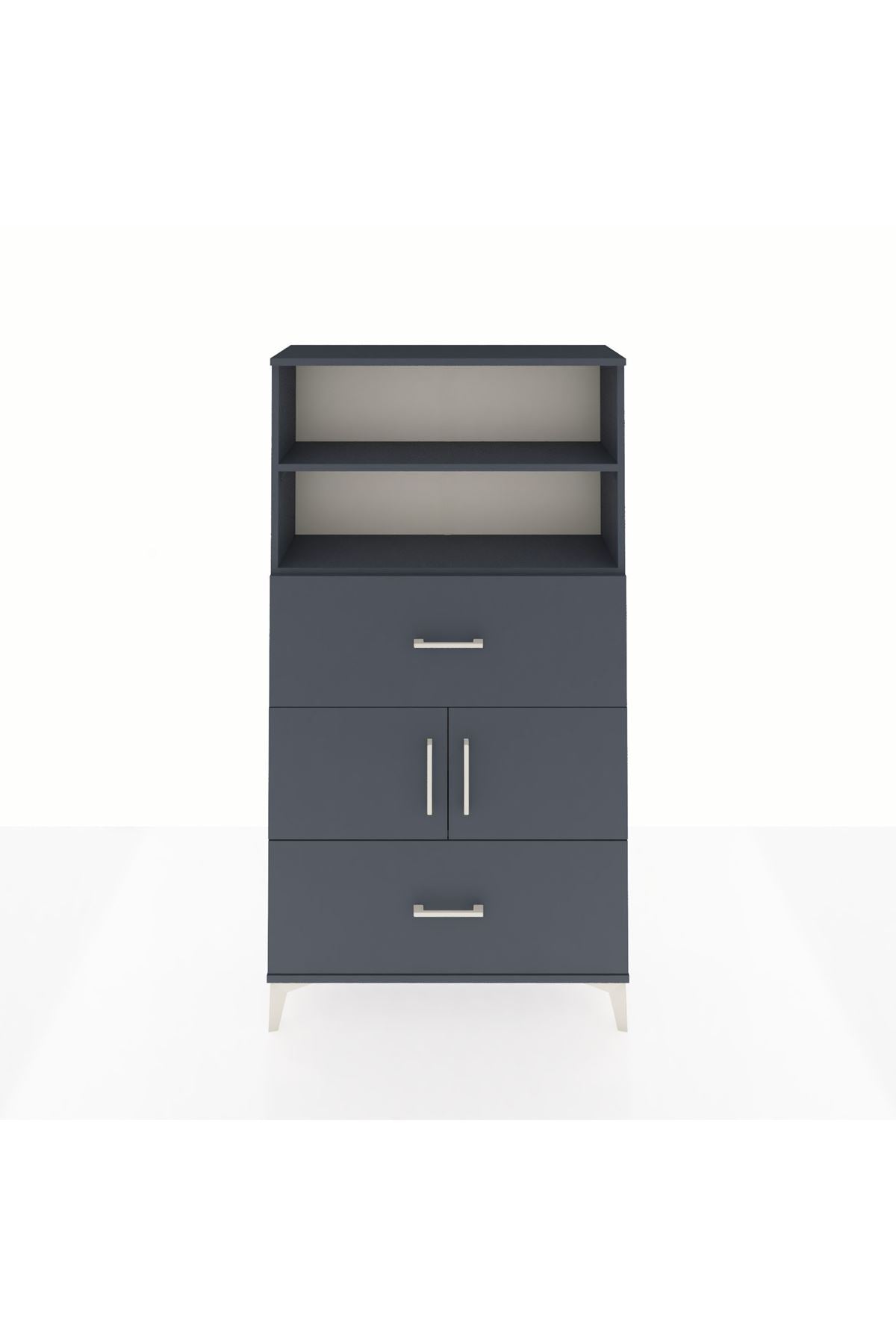 Arges Dolap 3 Raflı 2 Çekmeceli 2 Kapaklı 88x30x163 - S21M028V5A