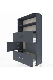 Arges Dolap 3 Raflı 2 Çekmeceli 2 Kapaklı 88x30x163 - S21M028V5A