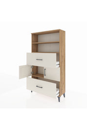 Arges Dolap 3 Raflı 2 Çekmeceli 2 Kapaklı 88x30x163 - S21M028V7A