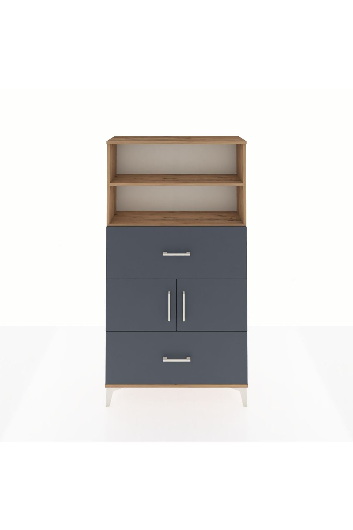 Arges Dolap 3 Raflı 2 Çekmeceli 2 Kapaklı 88x30x163 - S21M028V8A