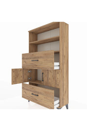 Arges Dolap 3 Raflı 2 Çekmeceli 2 Kapaklı 88x30x163 - S21M028V9A