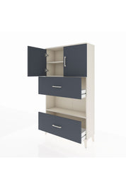 Arges Dolap 3 Raflı 2 Çekmeceli 2 Kapaklı 88x30x163 - S21M029V2A