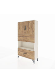 Arges Dolap 3 Raflı 2 Çekmeceli 2 Kapaklı 88x30x163 - S21M029V3A