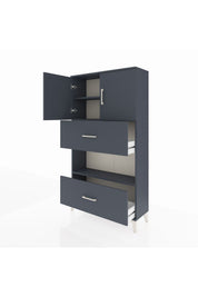 Arges Dolap 3 Raflı 2 Çekmeceli 2 Kapaklı 88x30x163 - S21M029V5A
