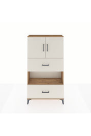 Arges Dolap 3 Raflı 2 Çekmeceli 2 Kapaklı 88x30x163 - S21M029V7A