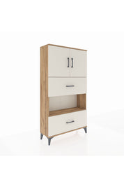 Arges Dolap 3 Raflı 2 Çekmeceli 2 Kapaklı 88x30x163 - S21M029V7A