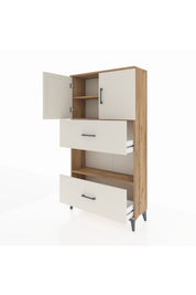 Arges Dolap 3 Raflı 2 Çekmeceli 2 Kapaklı 88x30x163 - S21M029V7A