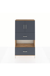 Arges Dolap 3 Raflı 2 Çekmeceli 2 Kapaklı 88x30x163 - S21M029V8A