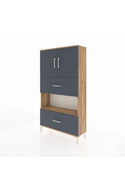 Arges Dolap 3 Raflı 2 Çekmeceli 2 Kapaklı 88x30x163 - S21M029V8A
