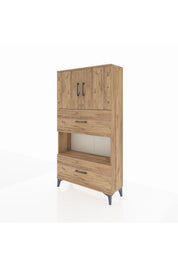 Arges Dolap 3 Raflı 2 Çekmeceli 2 Kapaklı 88x30x163 - S21M029V9A