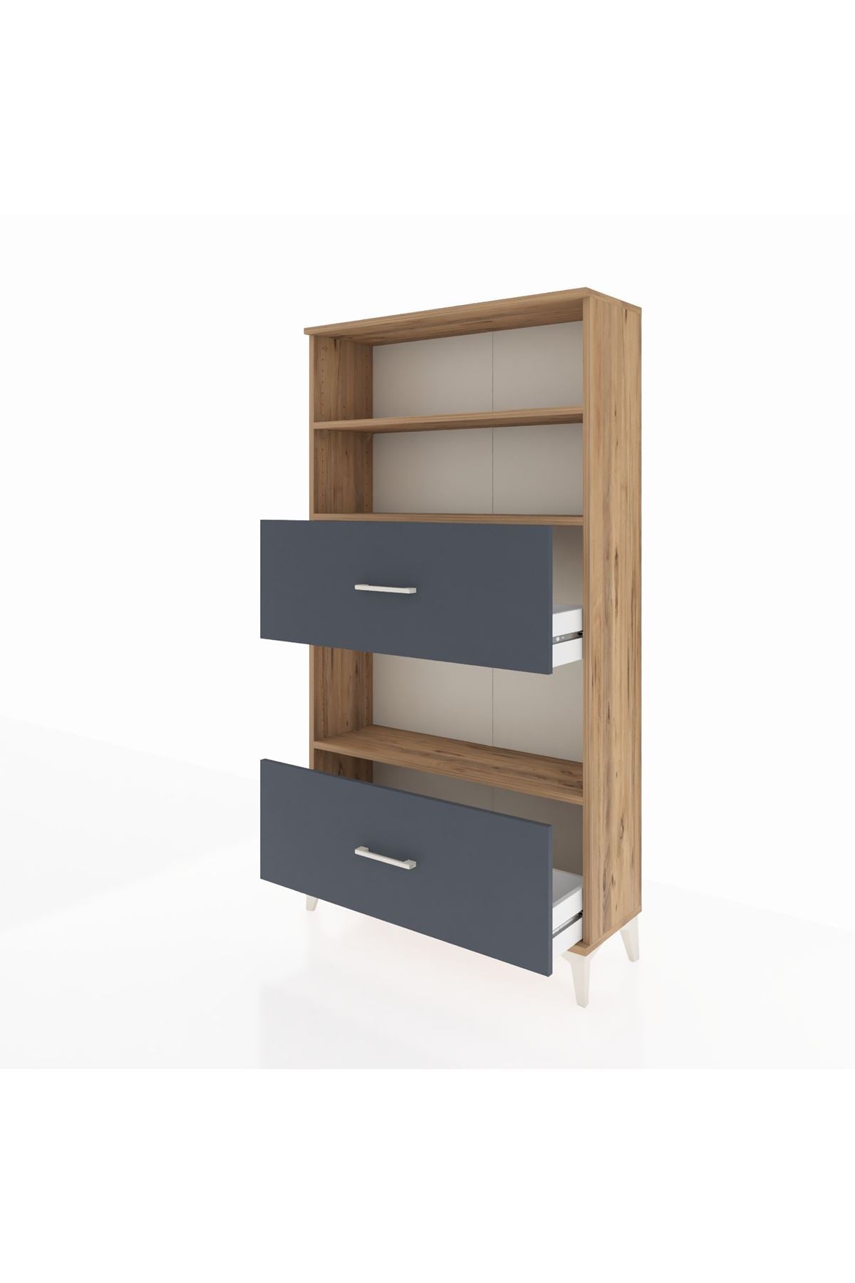 Arges Dolap 3 Raflı 2 Çekmeceli 88x30x163 - S21M030V8A