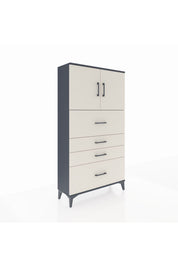 Arges Dolap 2 Raflı 4 Çekmeceli 2 Kapaklı 88x30x163 - S21M031V4A