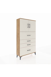 Arges Dolap 2 Raflı 4 Çekmeceli 2 Kapaklı 88x30x163 - S21M031V7A