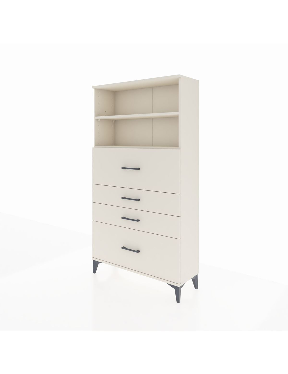 Arges Dolap 2 Raflı 4 Çekmeceli 88x30x163 - S21M032V1A