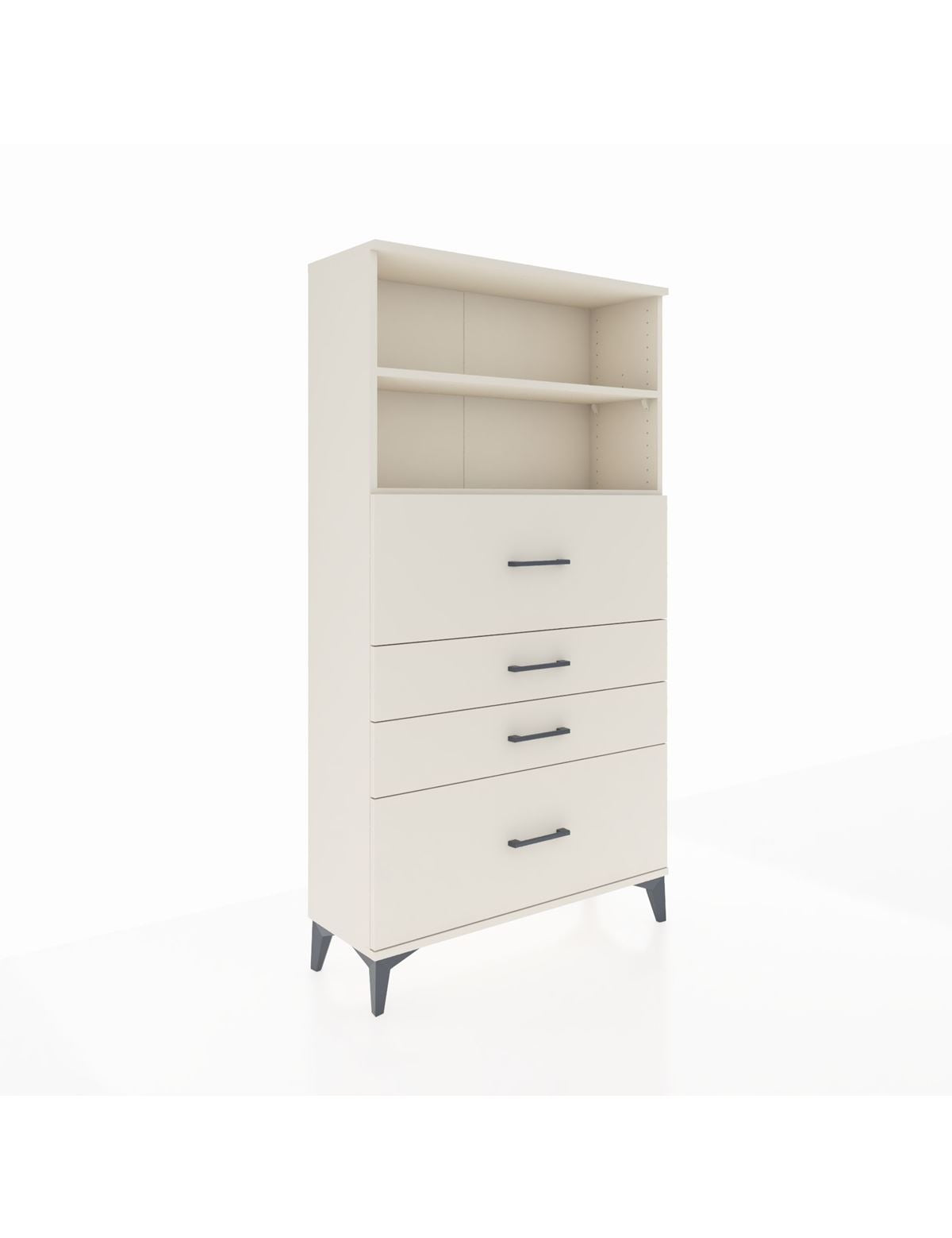 Arges Dolap 2 Raflı 4 Çekmeceli 88x30x163 - S21M032V1A