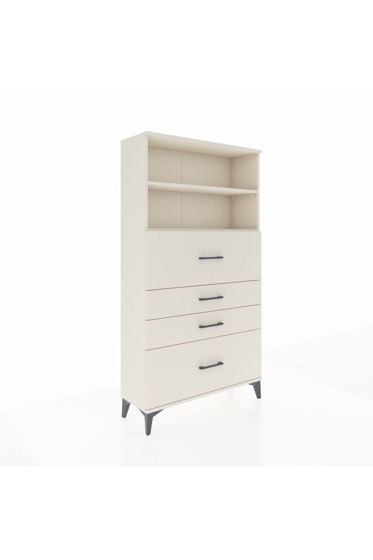 Arges Dolap 2 Raflı 4 Çekmeceli 88x30x163 - S21M032V1A