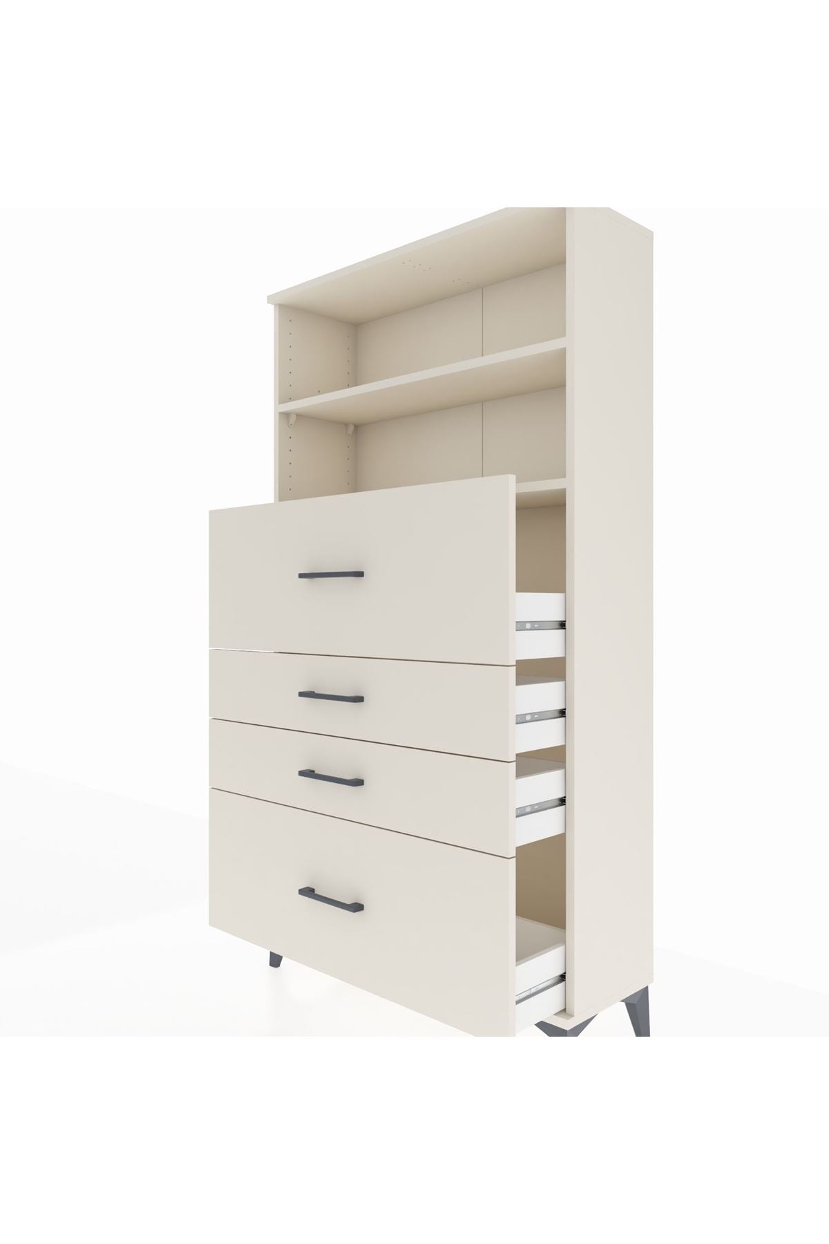 Arges Dolap 2 Raflı 4 Çekmeceli 88x30x163 - S21M032V1A