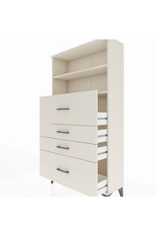 Arges Dolap 2 Raflı 4 Çekmeceli 88x30x163 - S21M032V1A