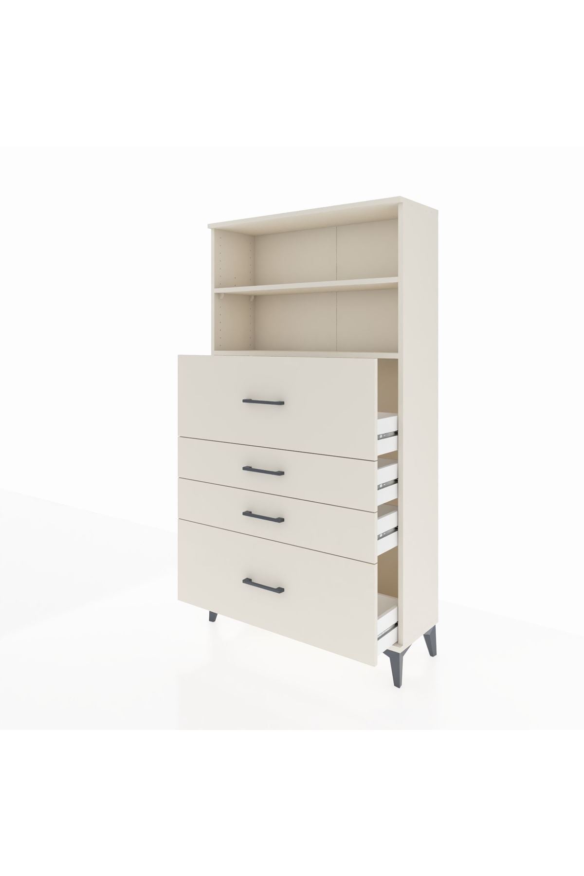 Arges Dolap 2 Raflı 4 Çekmeceli 88x30x163 - S21M032V1A