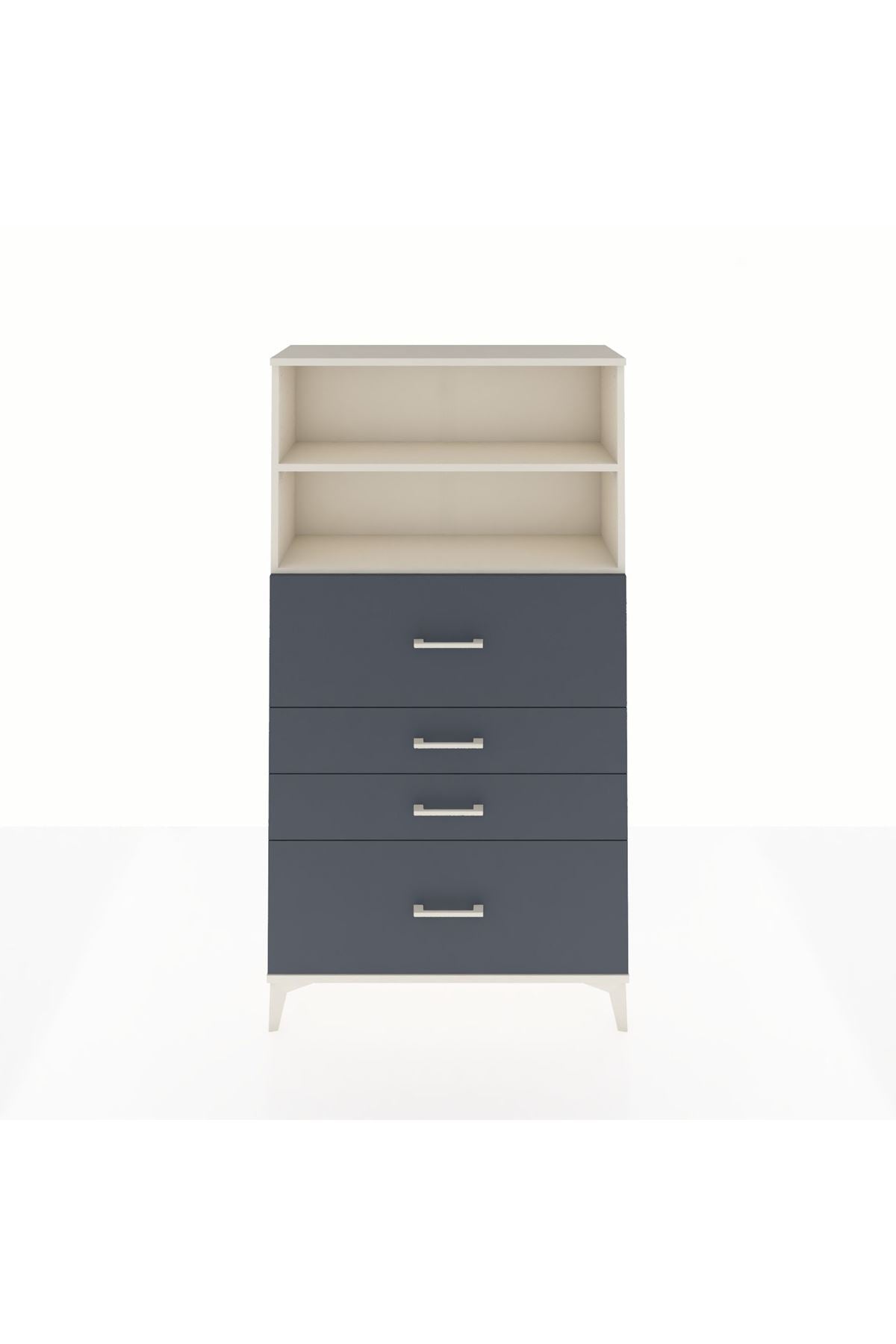 Arges Dolap 2 Raflı 4 Çekmeceli 88x30x163 - S21M032V2A