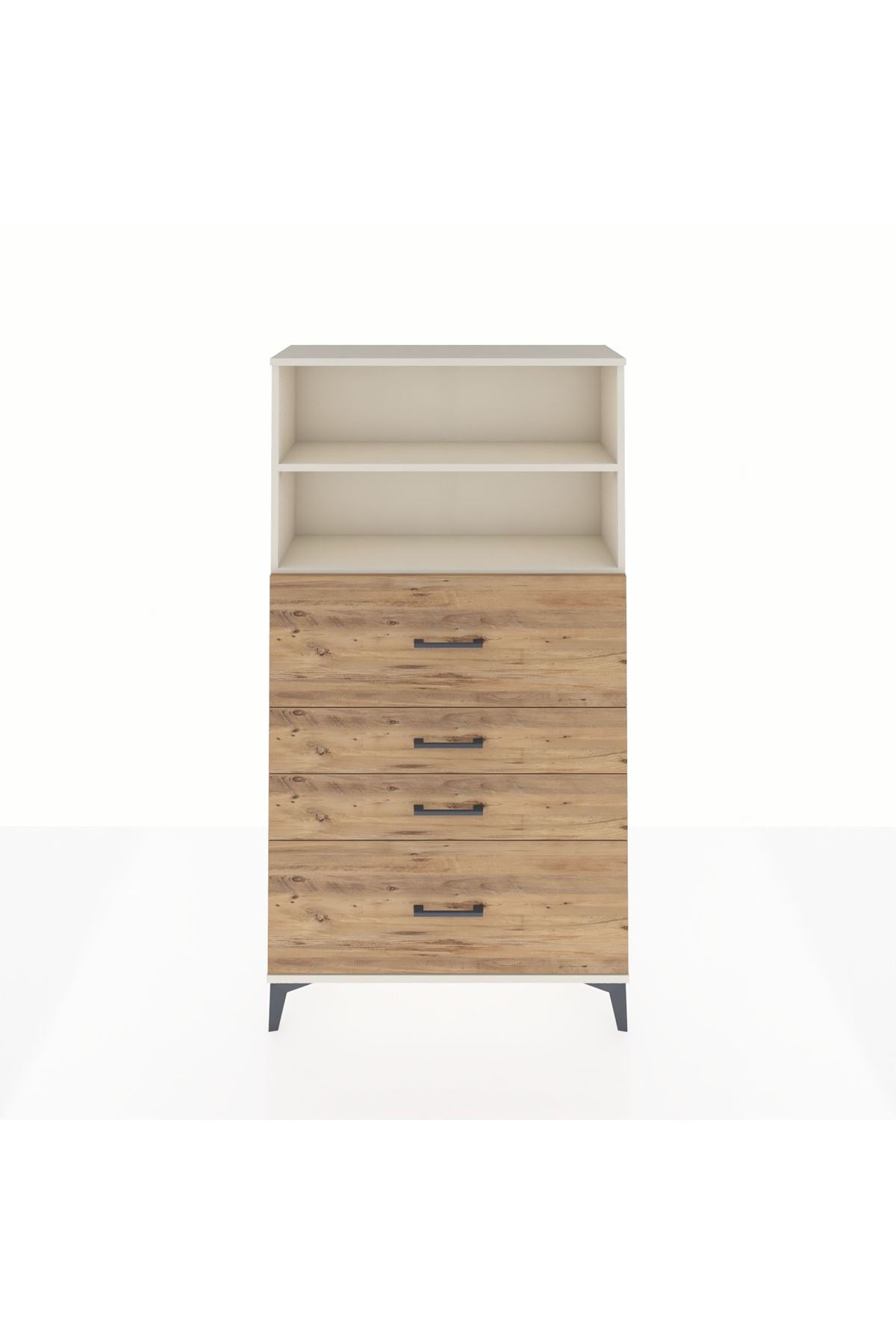 Arges Dolap 2 Raflı 4 Çekmeceli 88x30x163 - S21M032V3A