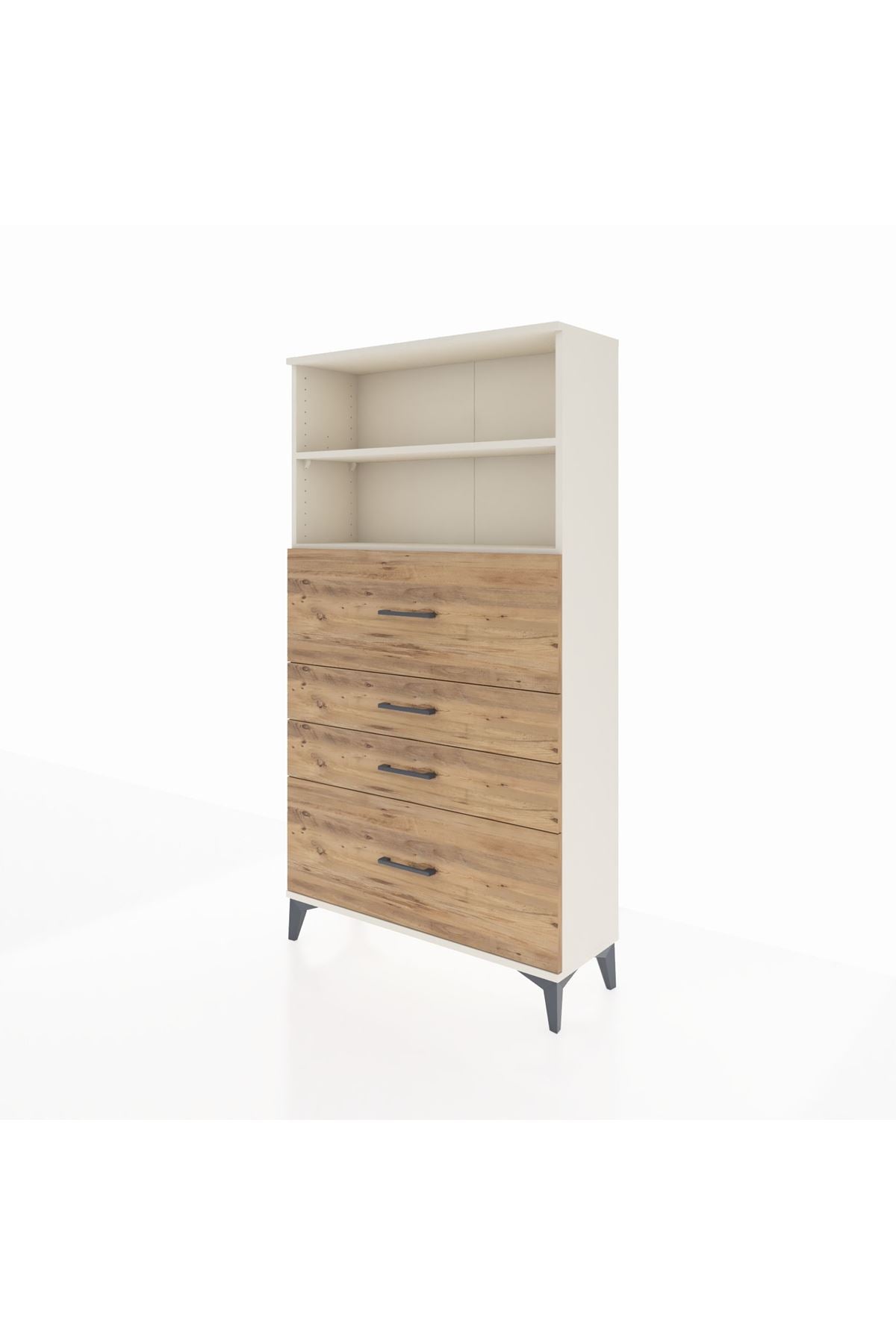 Arges Dolap 2 Raflı 4 Çekmeceli 88x30x163 - S21M032V3A