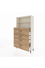 Arges Dolap 2 Raflı 4 Çekmeceli 88x30x163 - S21M032V3A