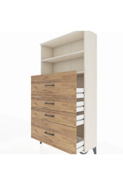 Arges Dolap 2 Raflı 4 Çekmeceli 88x30x163 - S21M032V3A
