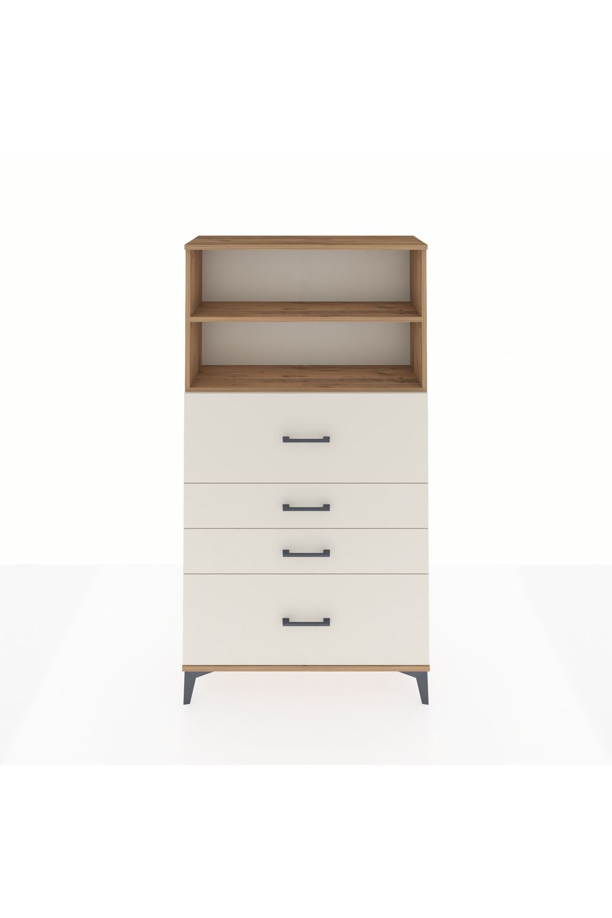 Arges Dolap 2 Raflı 4 Çekmeceli 88x30x163 - S21M032V7A