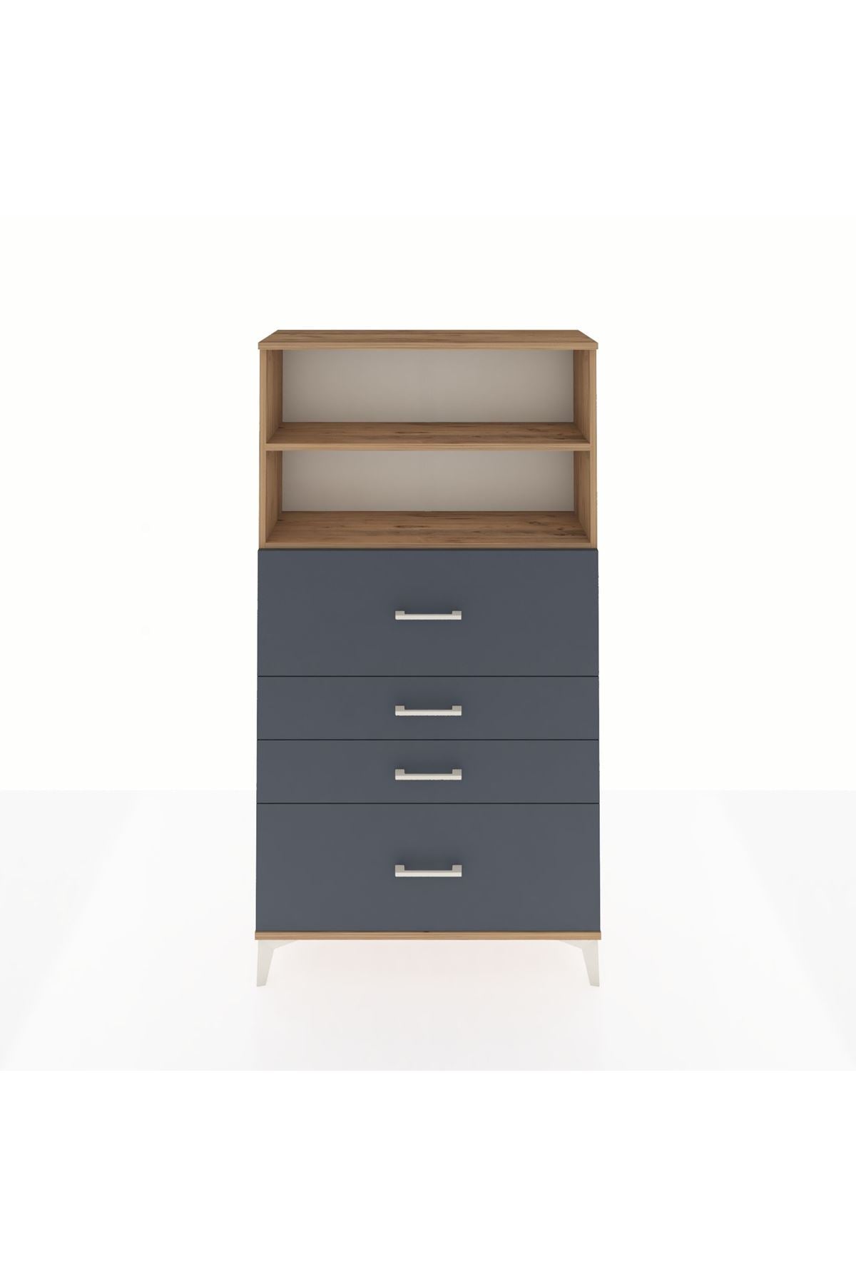 Arges Dolap 2 Raflı 4 Çekmeceli 88x30x163 - S21M032V8A