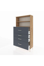 Arges Dolap 2 Raflı 4 Çekmeceli 88x30x163 - S21M032V8A