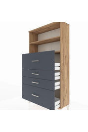 Arges Dolap 2 Raflı 4 Çekmeceli 88x30x163 - S21M032V8A