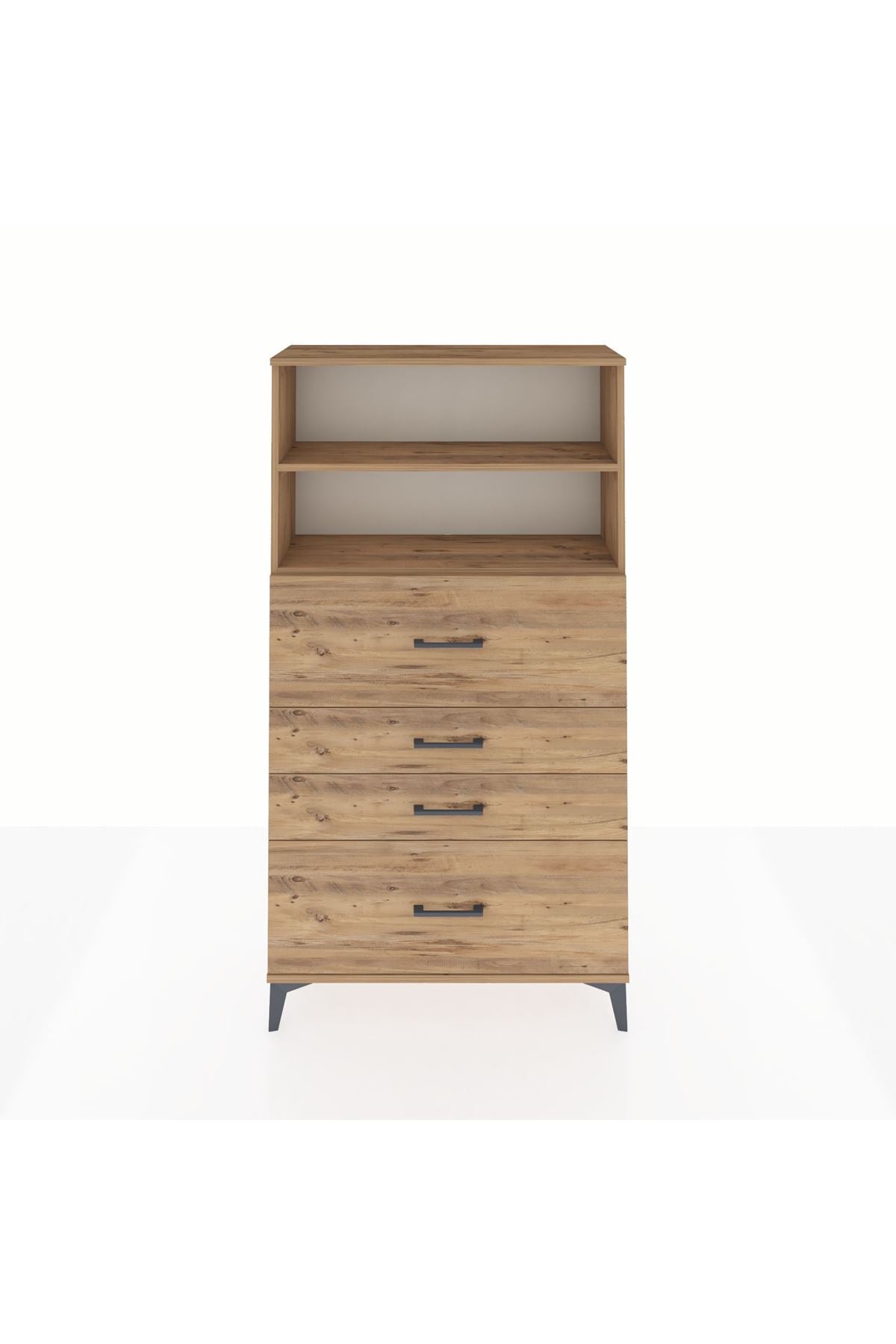 Arges Dolap 2 Raflı 4 Çekmeceli 88x30x163 - S21M032V9A
