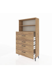 Arges Dolap 2 Raflı 4 Çekmeceli 88x30x163 - S21M032V9A