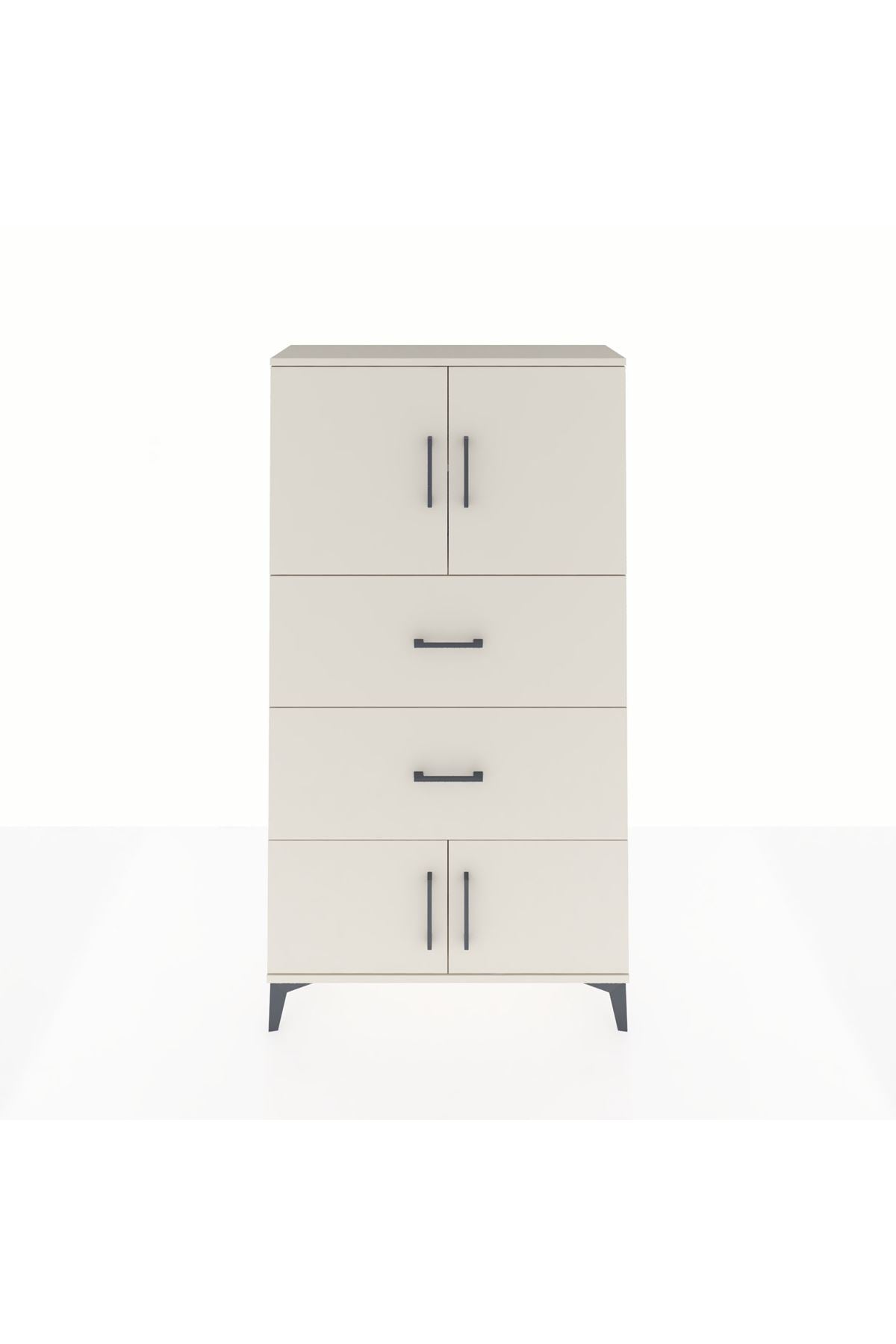 Arges Dolap 2 Raflı 2 Çekmeceli 4 Kapaklı 88x30x163 - S21M033V1A