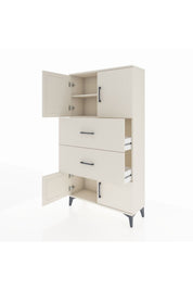 Arges Dolap 2 Raflı 2 Çekmeceli 4 Kapaklı 88x30x163 - S21M033V1A