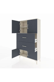 Arges Dolap 2 Raflı 2 Çekmeceli 4 Kapaklı 88x30x163 - S21M033V2A