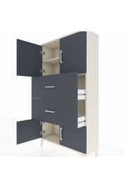 Arges Dolap 2 Raflı 2 Çekmeceli 4 Kapaklı 88x30x163 - S21M033V2A